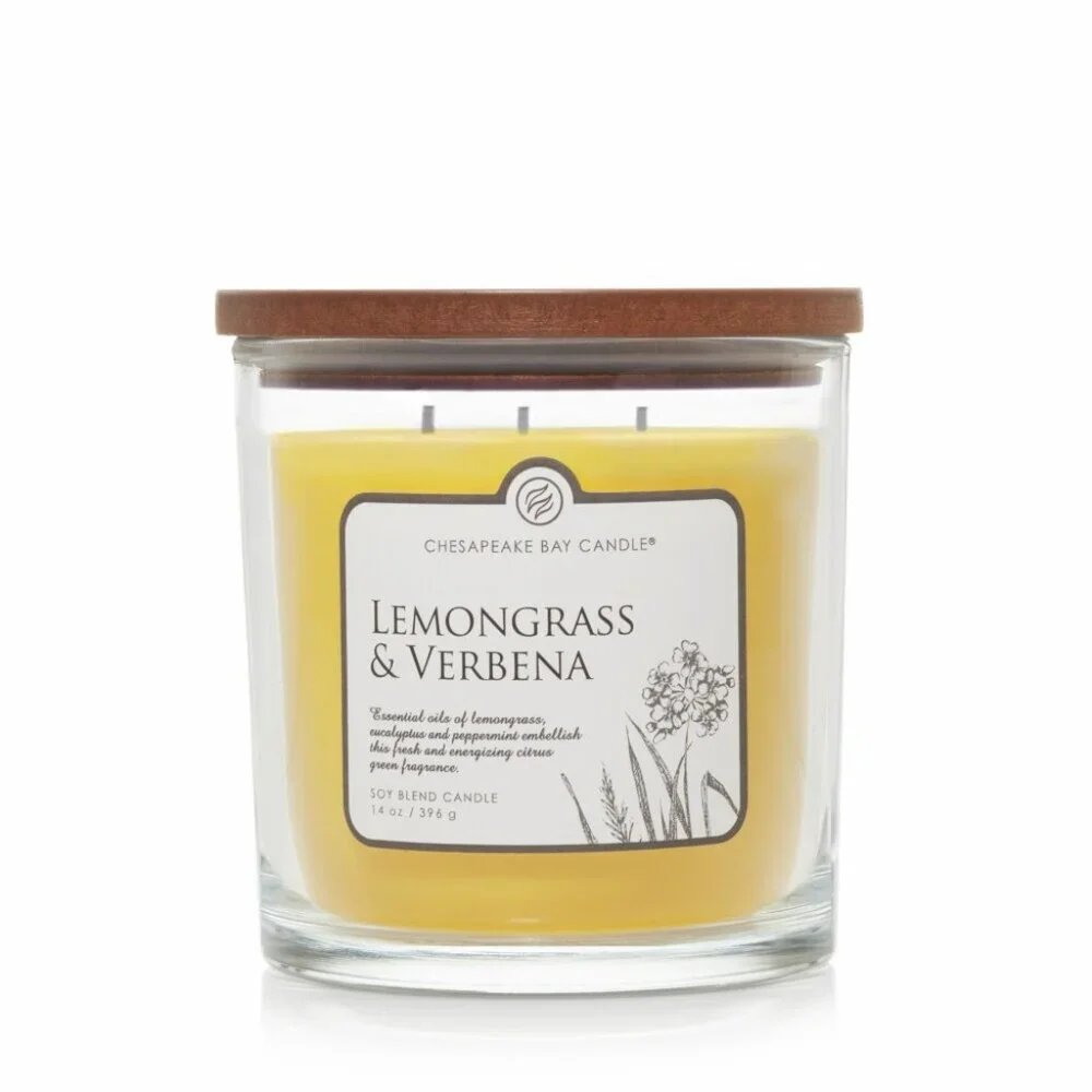 Chesapeake Bay Candle Lemongrass & Verbena Jar 3-Wick Candle 14oz Retired Scent